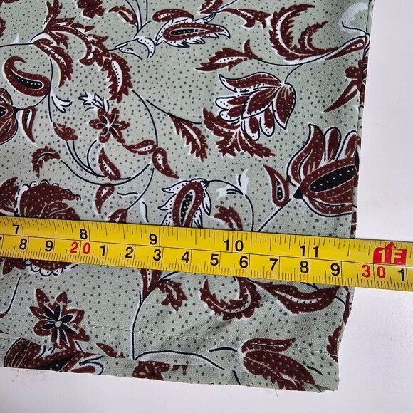 Ivy City Paisley Print Sleeveless Ruffled V-Neck Jumpsuit Wide Leg Women's Small - Picture 14 of 16